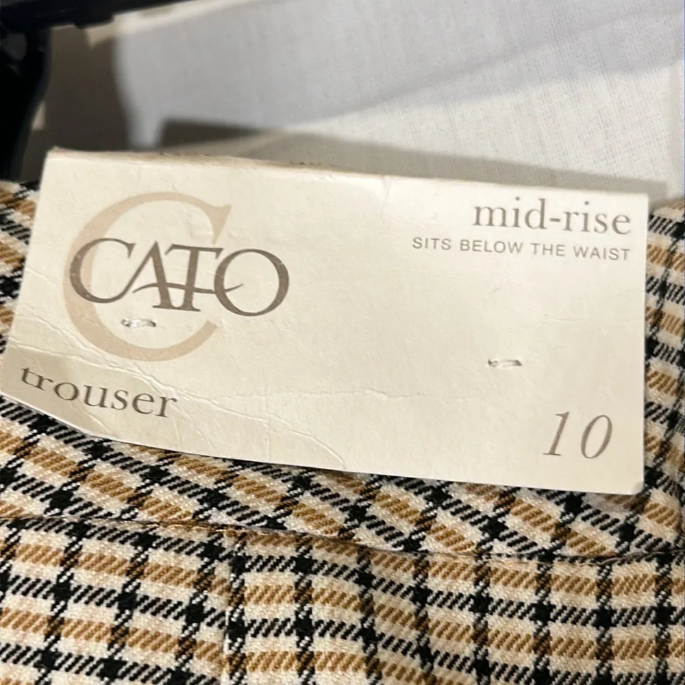 NWT gold, tan, & black Cato midrise trousers size 10 - Picture 3 of 4